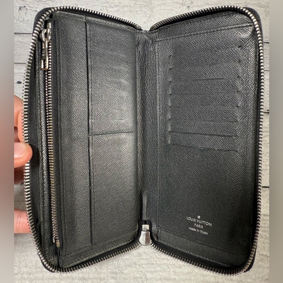 Louis Vuitton Long Wallet Zippy Vertical Ardoise Black Taiga - Picture 9 of 16